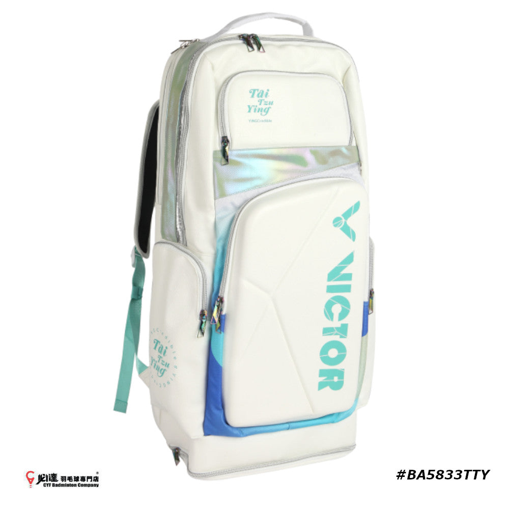 VICTOR ダッフルバッグ ホワイト/パープル トゥーアデイ レザー ダッフル - タン by Wilson Japan