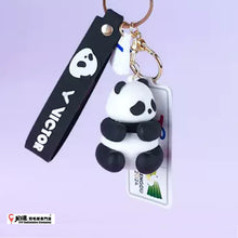 Load image into Gallery viewer, Victor TotalEnergies BWF Thomas &amp; Uber Cup Finals 2024 Souvenir Panda Key Chain
