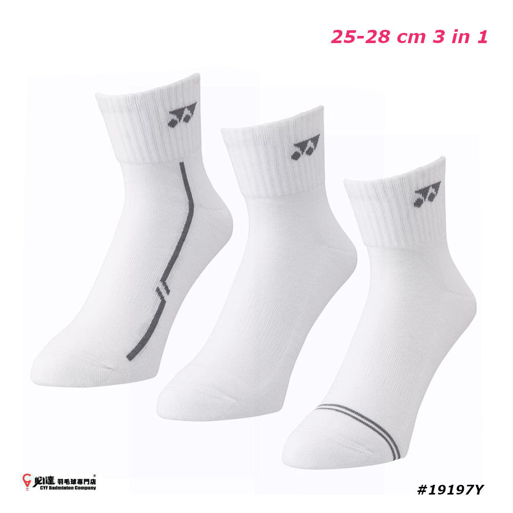 Yonex Men's Ankle Socks #19217Y JP Version (22-23cm 3 PAIRS)