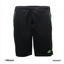 Load image into Gallery viewer, Yonex Junior Shorts #SJ-S092-2337-EASY22-S (Jet Black/Jasmine Green)
