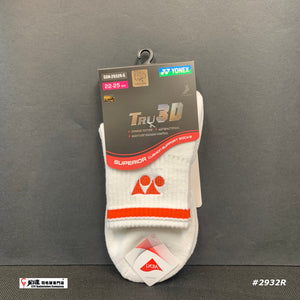 Yonex Tru 3D Socks #SSN-2932R-S (22-25 cm)