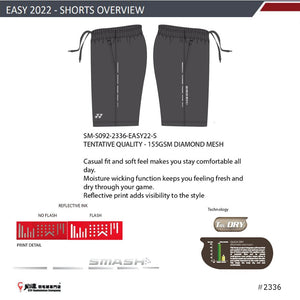 Yonex Mens Shorts #SM-S092-2336-EASY22-S